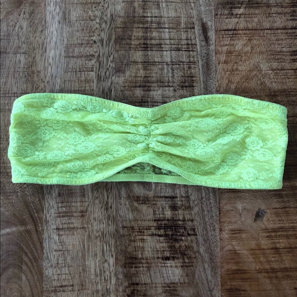 Neon Yellow Victoria’s Secret Bandeau Bra